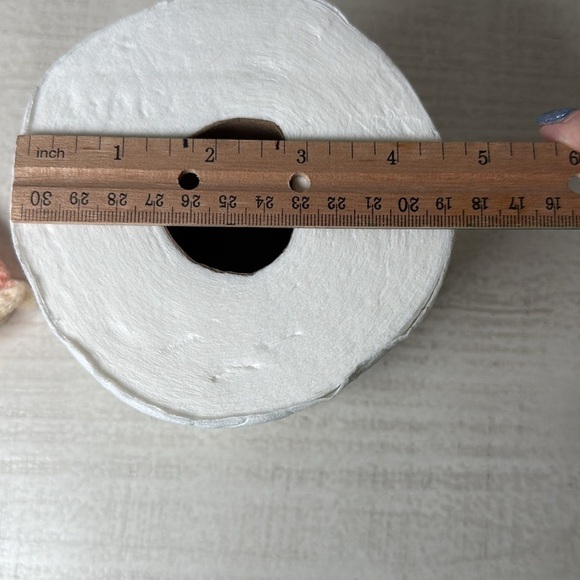 Toilet Paper Vintage Cover Doll Peach Crochet Grandma Cottage Victorian - Picture 12 of 13